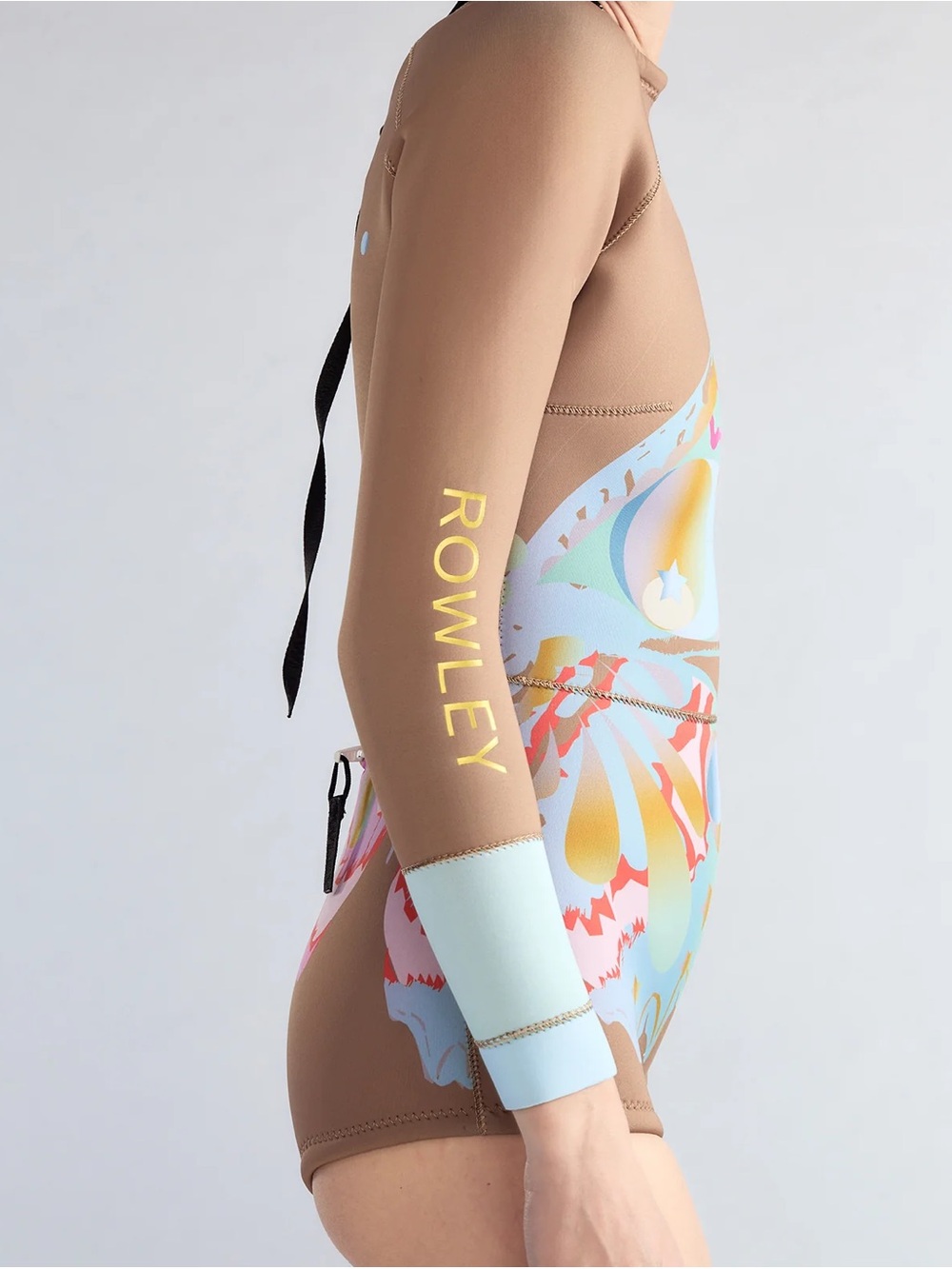 Cynthia Rowley Retired Butterfly Wetsuit Camel Size XS NWT - Picture 2 of 10
